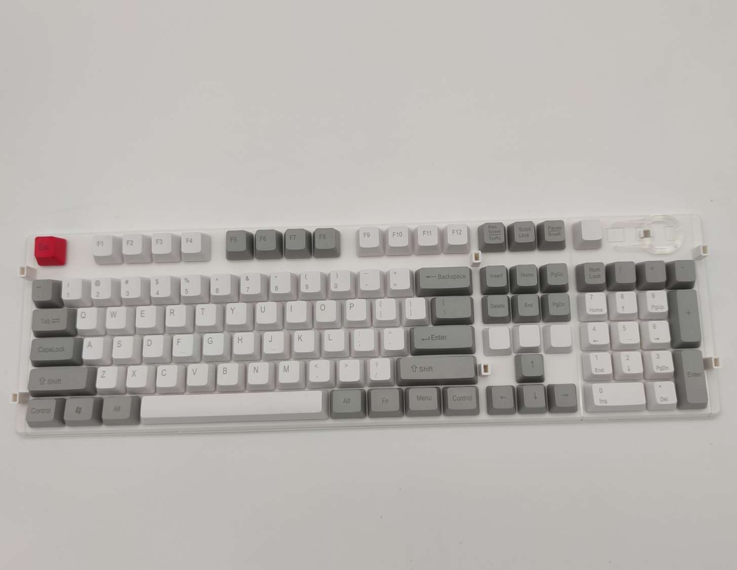 White&Grey PBT Keycap - Single Shot - KEEBFORCE